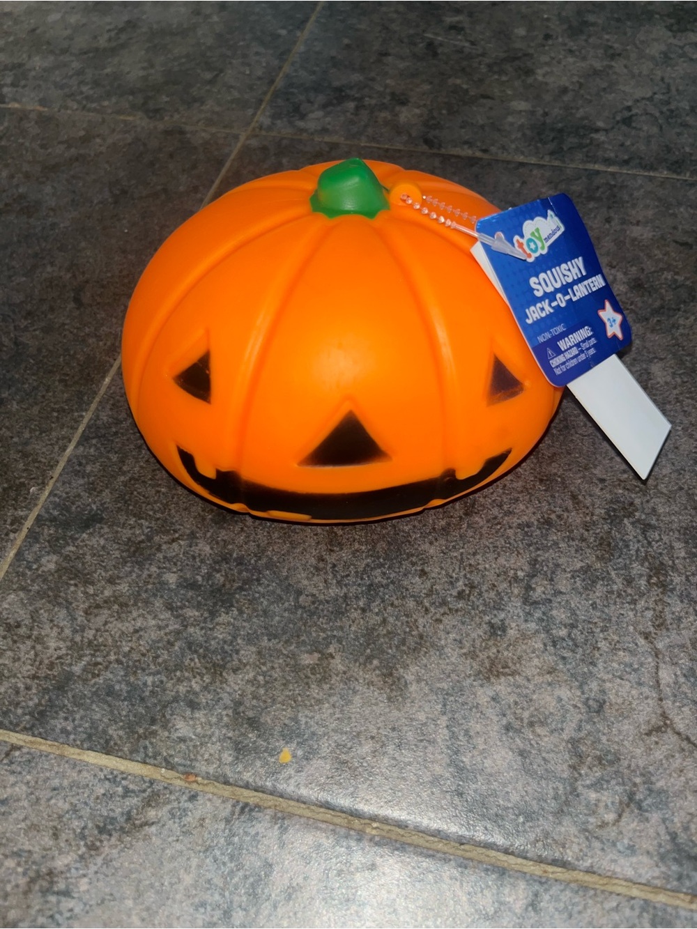 Squishy Jack-O'-Lantern Pumpkin Stress Toy - Orange